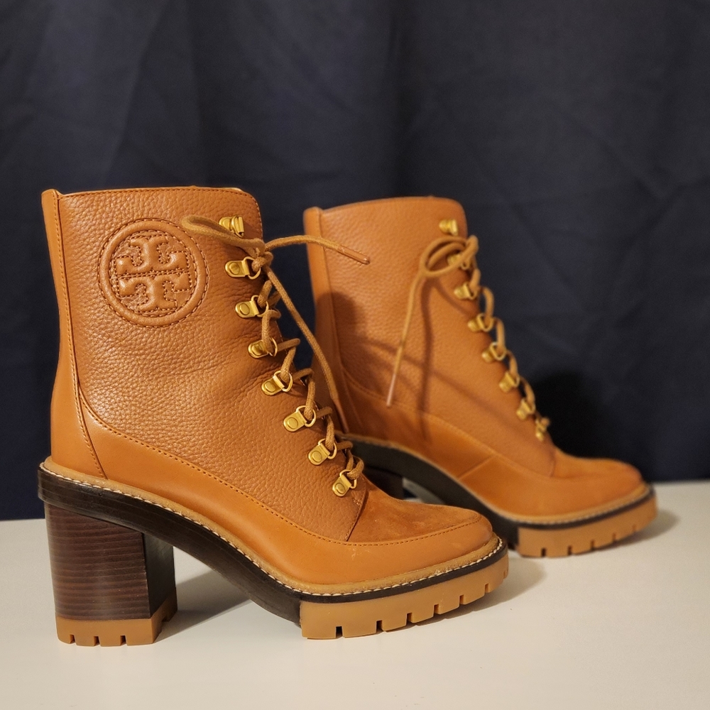 Tory Burch Miller Mixed Materials Lug Sole Boots